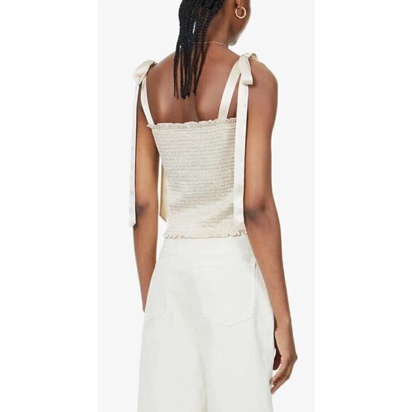 REFORMATION Pina Sleeveless Silk Top Cream Beige sz Small - Picture 3 of 12